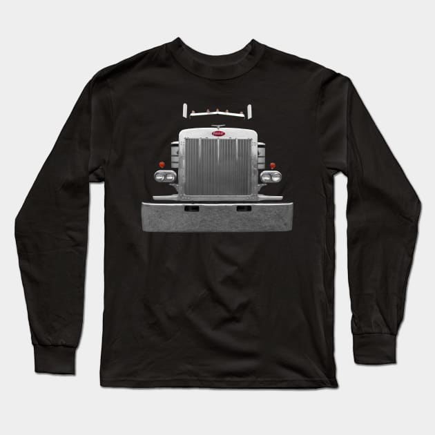 Peterbilt 1980s classic truck minimalist front Long Sleeve T-Shirt by soitwouldseem